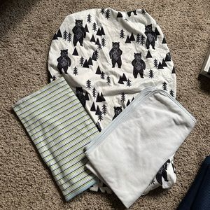 Diaper pad cover and blankets